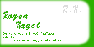 rozsa nagel business card